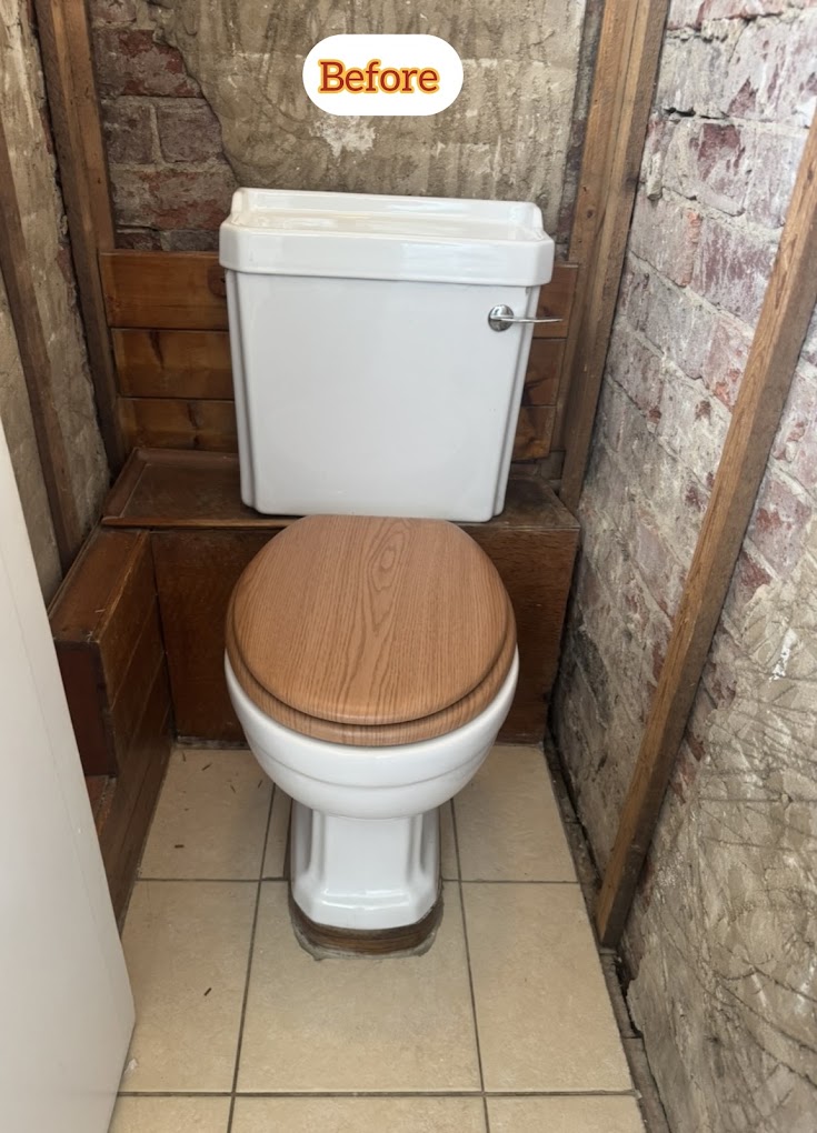 Toilet before renovation